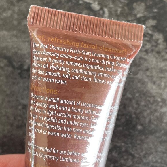 Real Chemistry Fresh-Start Foaming Cleanser for Face Travel Size w/ Amino-Acids - Picture 6 of 8